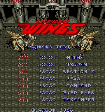 Legendary Wings (US set 1) screen shot title